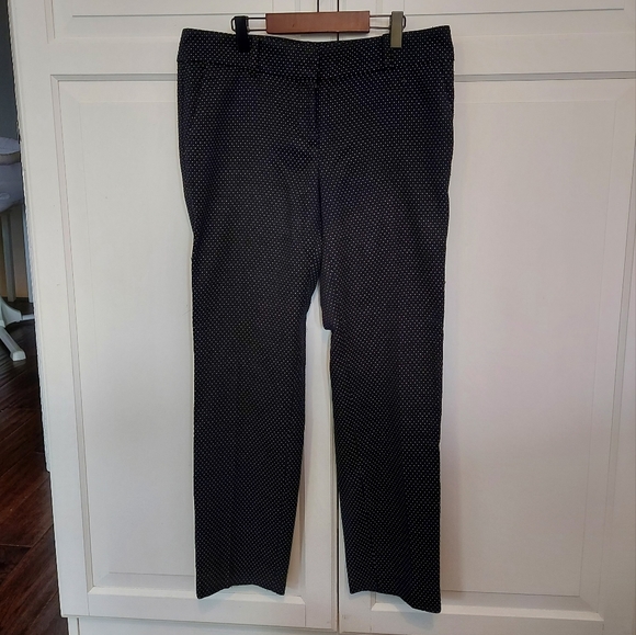 Ann Taylor Petite Polka Dot Ankle Pants - Picture 1 of 5